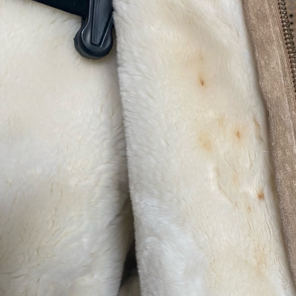 Wilsons Leather Suede Leather Hood Jacket Sherpa Lined Small FLAWS - Picture 11 of 12